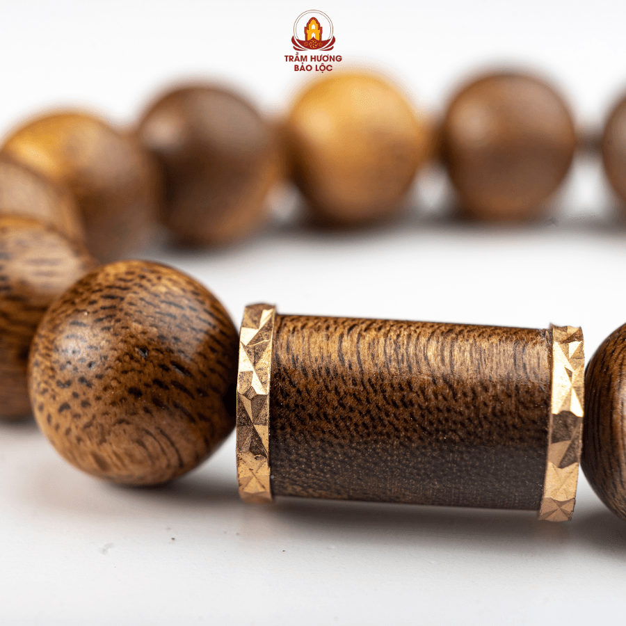 Vòng Trầm Hương Tài Lộc Tốc Vàng